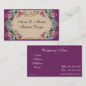 ヴィンテージエレガントフランスのカントリー名刺 名刺 (正面/裏面)