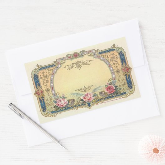 ヴィンテージエレガントフランスの国のシール 長方形シール (封筒)