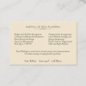 ヴィンテージエレガントフランスの国 名刺 (裏面)