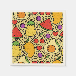 ヴィンテージエレガントフルーツ家族の夕食のために混合。 スタンダードカクテルナプキン