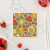 ヴィンテージエレガントフルーツ家族の夕食のために混合。 スタンダードカクテルナプキン (インサイチュ)