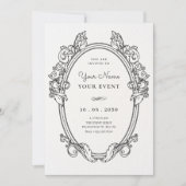 ヴィンテージエレガントフレームアート 招待状 (正面)