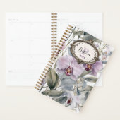 ヴィンテージエレガントフレーム付き水色ラン プランナー手帳 (ディスプレー)