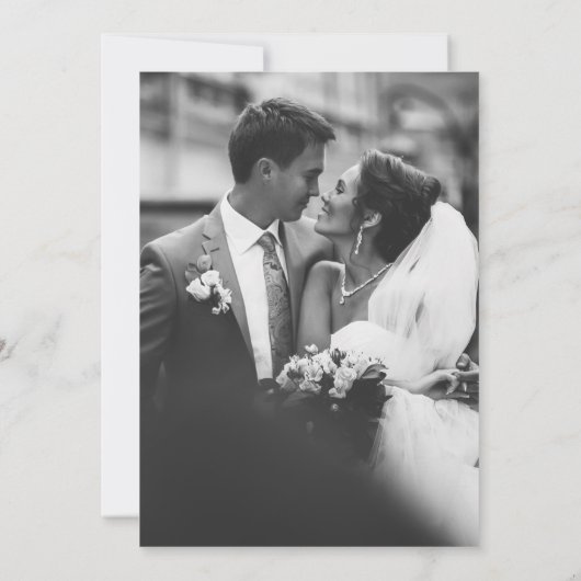 ヴィンテージエレガントフレーム結婚アートの写真 招待状 (裏面)