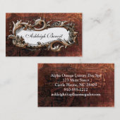 ヴィンテージエレガントフレームSteampunk名刺 名刺 (正面/裏面)