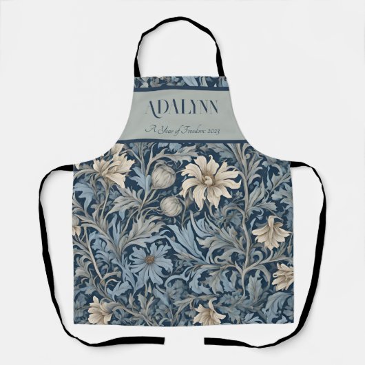ヴィンテージエレガントフローラの母への退職金 エプロン (正面)