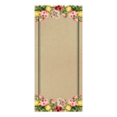 ヴィンテージエレガントフローラの結婚コレクションメニュー ラックカード (裏面)