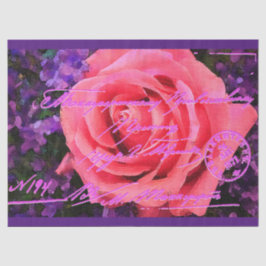 ヴィンテージエレガントフローラはがきティッシュペーパー 薄葉紙