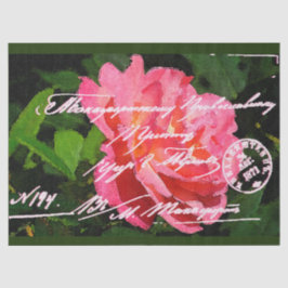 ヴィンテージエレガントフローラはがきティッシュペーパー 薄葉紙