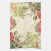 ヴィンテージエレガントフローラキッチンタオル キッチンタオル (縦)