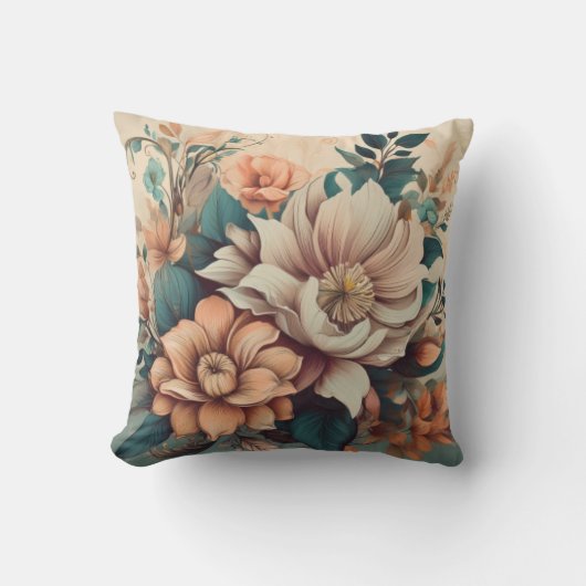 ヴィンテージエレガントフローラクッション クッション (正面)