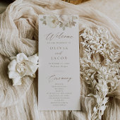 ヴィンテージエレガントフローラクリーム結婚式 プログラム