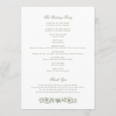 ヴィンテージエレガントフローラグリーントイレフレ結婚ーム プログラム (裏面)