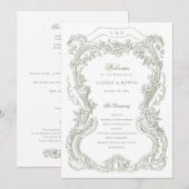 ヴィンテージエレガントフローラグリーントイレフレ結婚ーム プログラム (正面/裏面)