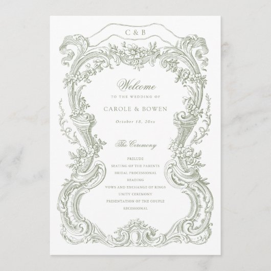 ヴィンテージエレガントフローラグリーントイレフレ結婚ーム プログラム (正面)