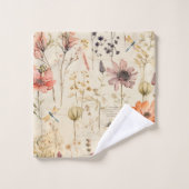 ヴィンテージエレガントフローラコラージュ バスタオルセット (ウォッシュタオル)