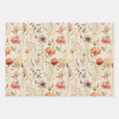 ヴィンテージエレガントフローラコラージュ ラッピングペーパーシート (正面3)