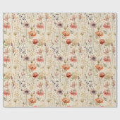 ヴィンテージエレガントフローラコラージュ ラッピングペーパー (フラット)