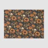 ヴィンテージエレガントフローラスカル 薄葉紙 (正面)