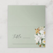 ヴィンテージエレガントフローラセージ結婚グリーン プレイスカード (外部開封)