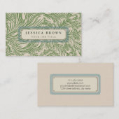 ヴィンテージエレガントフローラダマスク名刺 名刺 (正面/裏面)