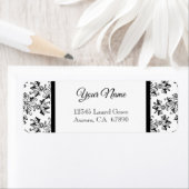 ヴィンテージエレガントフローラダマスク差出人住所ラベル ラベル (インサイチュ)