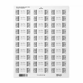 ヴィンテージエレガントフローラダマスク差出人住所ラベル ラベル (フルシート)