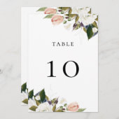 ヴィンテージエレガントフローラテーブルカード プログラム (正面/裏面)