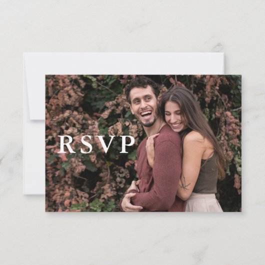 ヴィンテージエレガントフローラデジタルウェディングRSVPカード 招待状 (裏面)