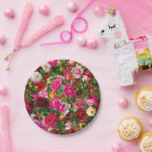 ヴィンテージエレガントフローラバラガーデンブロッサム ペーパープレート (パーティー)