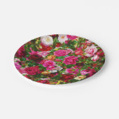 ヴィンテージエレガントフローラバラガーデンブロッサム ペーパープレート (アングル)