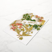 ヴィンテージエレガントフローラバレンタインデー 箔シーズンカード (回転した状態)