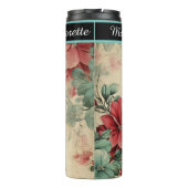 ヴィンテージエレガントフローラパーソナライズされた タンブラー (裏面)