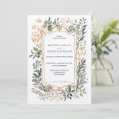 ヴィンテージエレガントフローラビクトリアン充填剤 招待状 (スタンド正面)