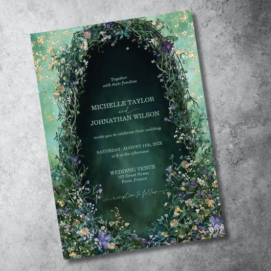 ヴィンテージエレガントフローラビクトリアン魅力林 招待状