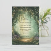 ヴィンテージエレガントフローラビクトリアン魅力林 招待状 (スタンド正面)