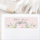 ヴィンテージエレガントフローラピンクグレーAny Color ラベル (インサイチュ)