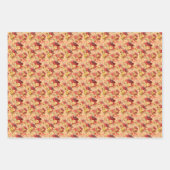 ヴィンテージエレガントフローラブーケパターンフラット ラッピングペーパーシート (正面3)