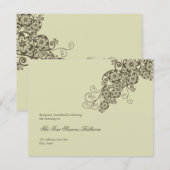 ヴィンテージエレガントフローラペイズリー披露宴 招待状 (正面/裏面)