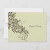 ヴィンテージエレガントフローラペイズリー披露宴 招待状 (裏面)