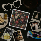 ヴィンテージエレガントフローラモノグラ結婚ムのナプキン スタンダードカクテルナプキン