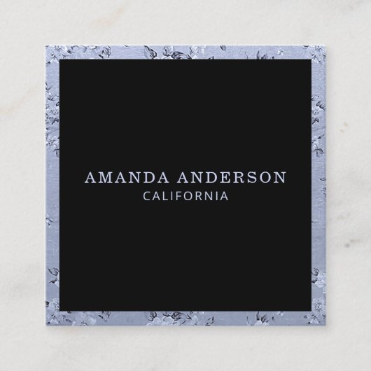 ヴィンテージエレガントフローララベンダー |名刺 スクエア名刺 (正面)
