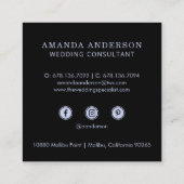 ヴィンテージエレガントフローララベンダー |名刺 スクエア名刺 (裏面)