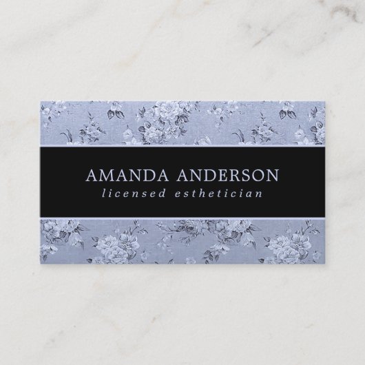 ヴィンテージエレガントフローララベンダー |名刺 名刺 (正面)