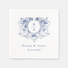 ヴィンテージエレガントフローラリープ結婚レストのナプキン スタンダードカクテルナプキン