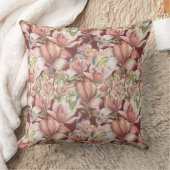 ヴィンテージエレガントフローラルパターンブルゴーニュ クッション (ブランケット)