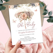 ヴィンテージエレガントフローラ傘ベビーシャワー