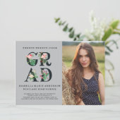 ヴィンテージエレガントフローラ卒業発表 招待状 (スタンド正面)