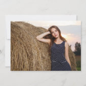 ヴィンテージエレガントフローラ卒業発表 招待状 (裏面)