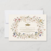 ヴィンテージエレガントフローラ卒業 サンキューカード (正面)